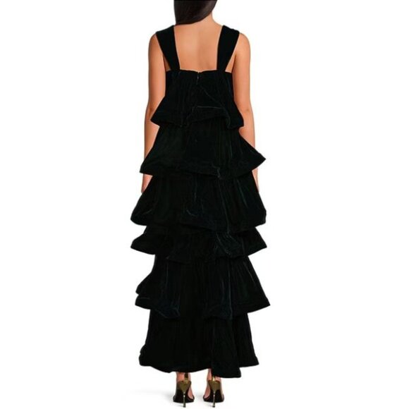 Buru Teagan Deep Green Velvet‎ Convertible Mini to Maxi Dress - SZ XS/S - NWT - Picture 6 of 16